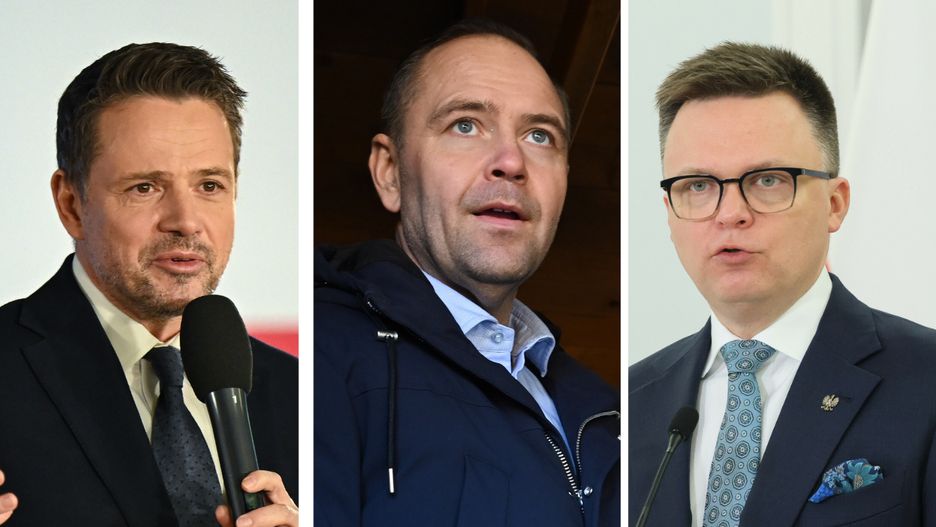 Rafał Trzaskowski, Karol Nawrocki i Szymon Hołownia