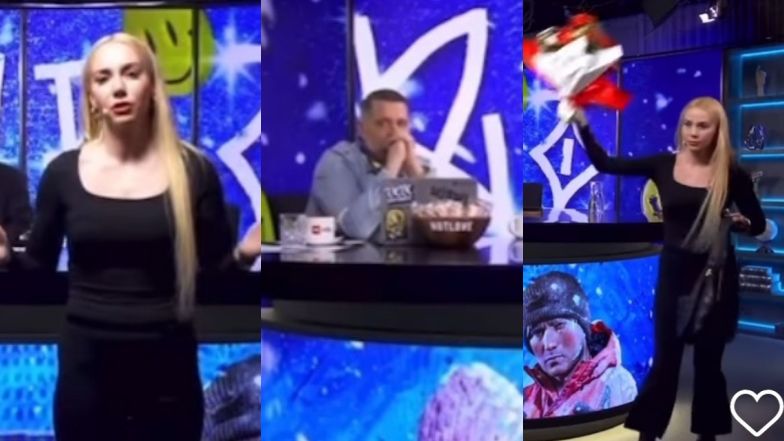 Marianna Schreiber wychodzi ze studia Kanału Zero