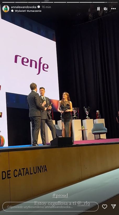 Anna Lewandowska na gali hiszpańskiego dziennika