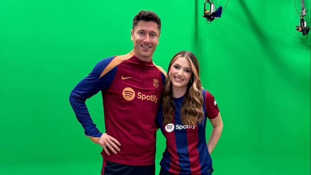 Na zdjęciu: Robert Lewandowski i Julia Żugaj