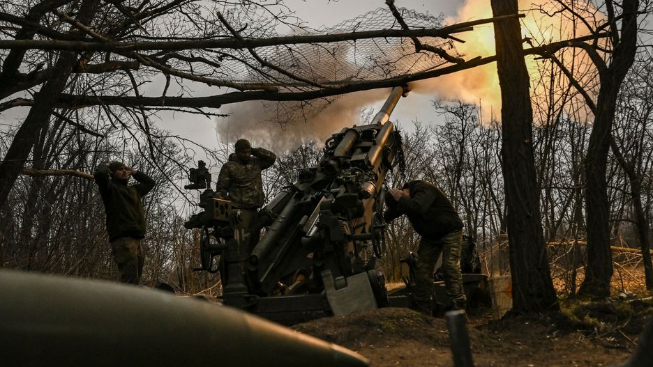 Temporary
Ukrainian servicemen fire a M777 howitzer at Russian positions near Bakhmut, eastern Ukraine, on March 17, 2023, amid the Russian invasion of Ukraine. (Photo by Aris Messinis / AFP)
ARIS MESSINIS