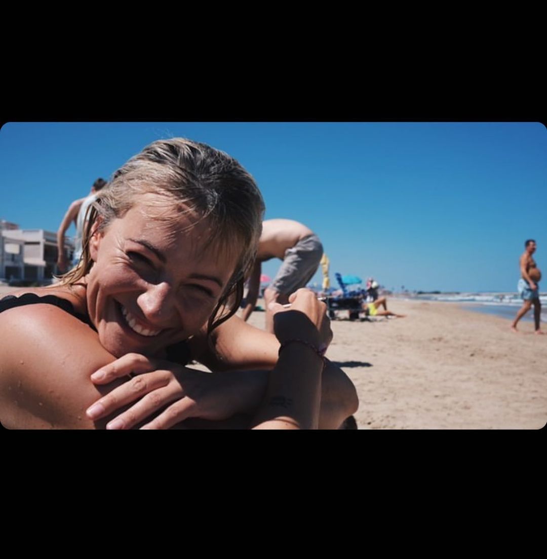 Dorota Szelągowska na plaży