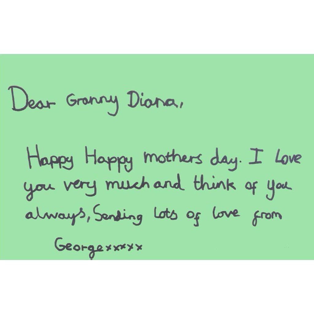 Książę George - kartka dla księżnej Diany, Dzień Matki 2021