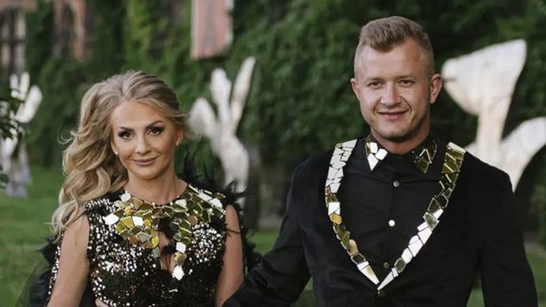 Dawid Narożny i jego żona Joanna w kontrowersyjnych stylizacjach na ślubie