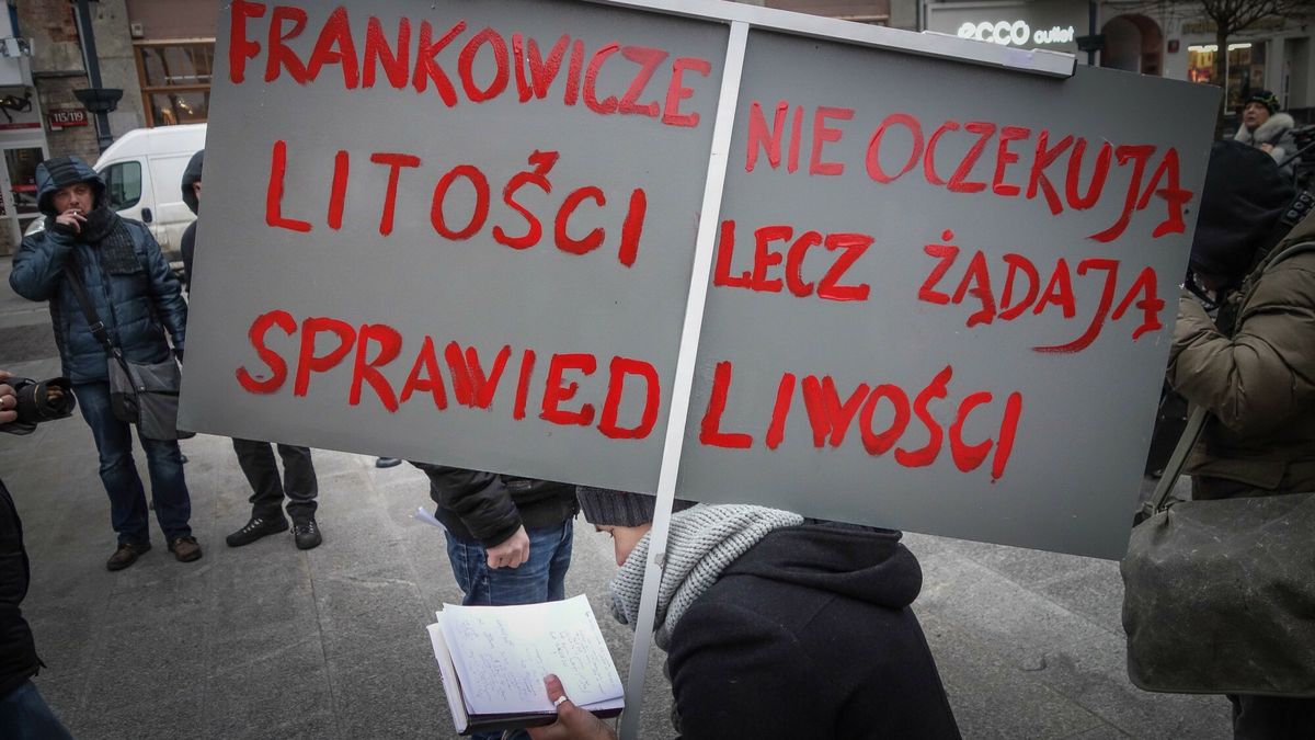 Protesty frankowiczów  24 stycznia 2015