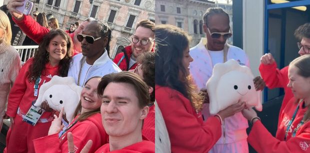 Sukces Snoop Dogga na igrzyskach: w końcu dostał POLSKIEGO PIEROGA! Maskotka robi furorę w Mediolanie (WIDEO)