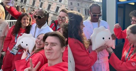 Sukces Snoop Dogga na igrzyskach: w końcu dostał POLSKIEGO PIEROGA! Maskotka robi furorę w Mediolanie (WIDEO)