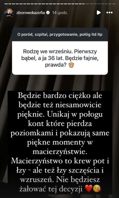 Zofia Zborowska urządziła instagramową sesję Q&A