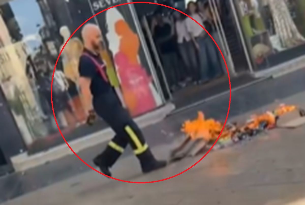 Protesty we Francji. Strażak stanął w ogniu. Wszystko nagrała kamera