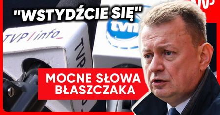 Sceny na konferencji PiS. Błaszczak do TVP: Wstydźcie się