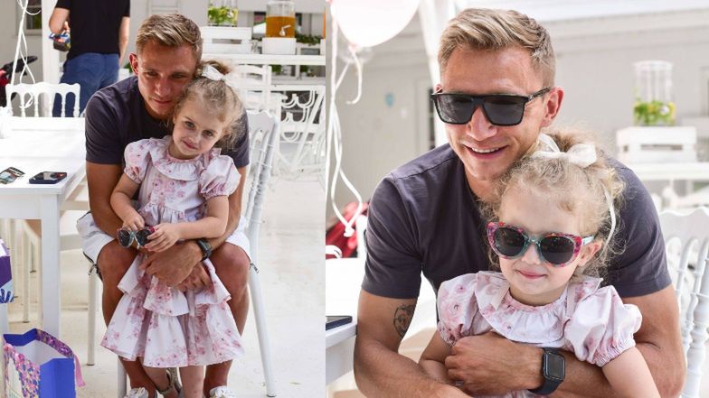 Zamyślony i osamotniony Jakub Rzeźniczak świętuje czwarte urodziny córki Inez 