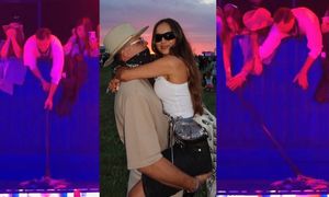 Dramat Mariny na Open'erze: torebka spadła jej w tłum. Rycerski Wojtek próbował RATOWAĆ SYTUACJĘ MIOTŁĄ (WIDEO)