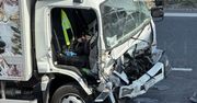 Warszawa: Zderzenie dostawczaka z ciężarówką na S2