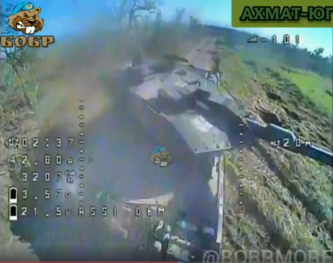 Improwizowane drony kadyrowców. Atakują nimi czołgi Leopard 2