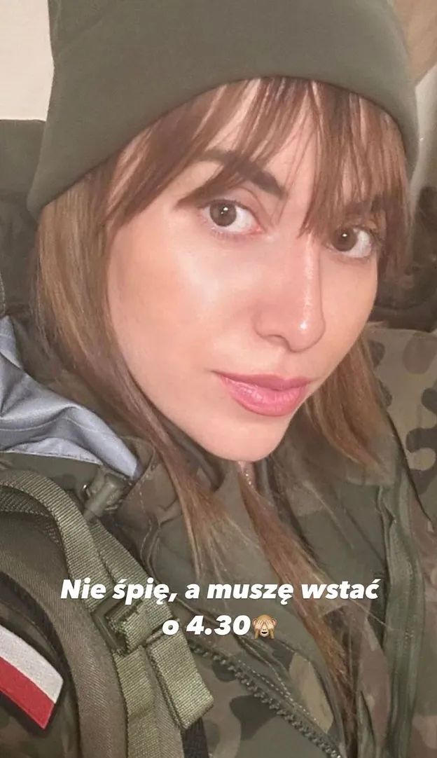 Marianna Schreiber podczas szkolenia wojskowego
