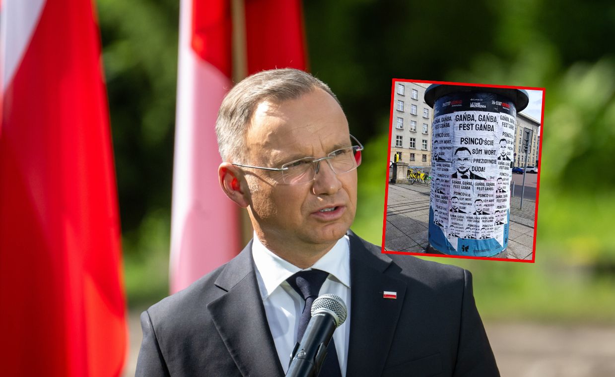 Plakat z prezydentem hitem na Śląsku. "Pokazał nam gest Kozakiewicza"