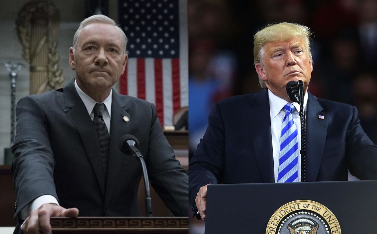 Kevin Spacey jako Frank Underwood i Donald Trump