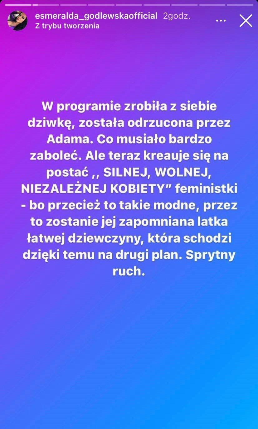 Esmeralda Godlewska obrusza się na Martynę Kondratowicz