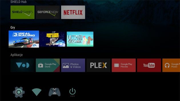 Nvidia SHIELD Android TV - interfejs