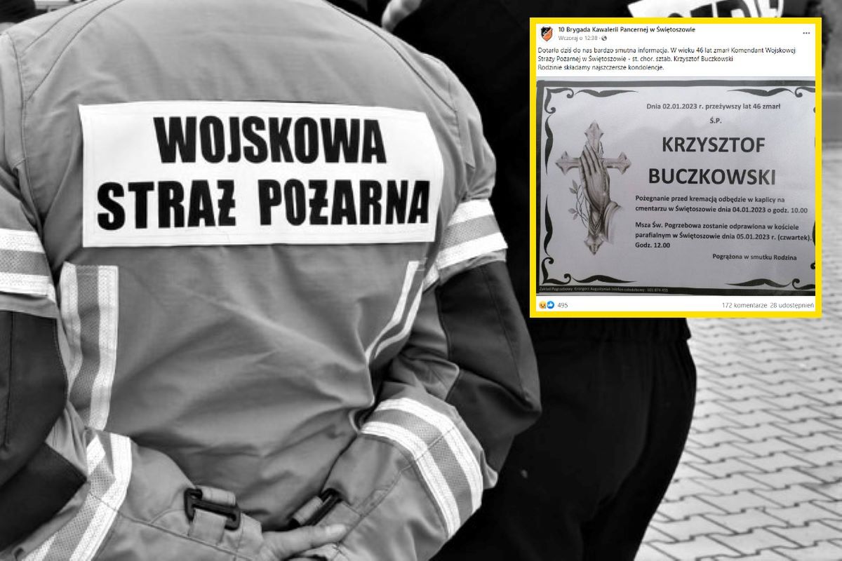 Strażacy w żałobie. Zmarł Komendant Wojskowej Straży Pożarnej w Świętoszowie