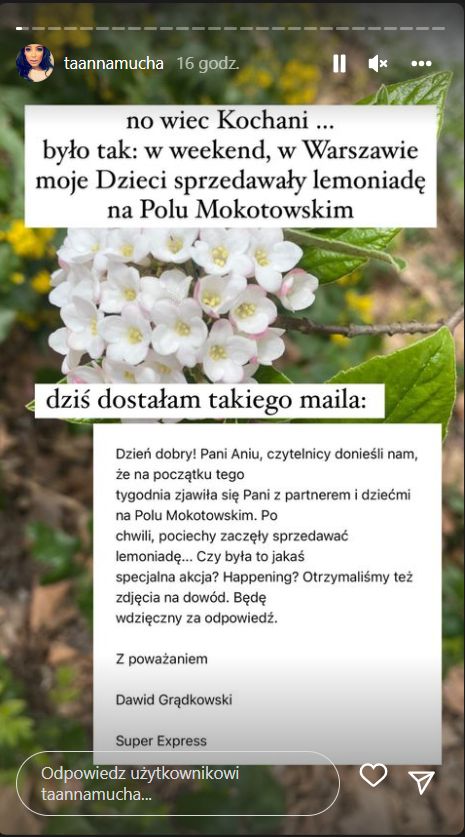 Mucha pokazała fanom wiadomość z SE