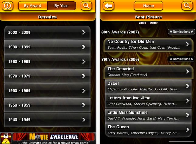 Oscary 2010 – przegląd filmowych aplikacji na iPhone’a 2