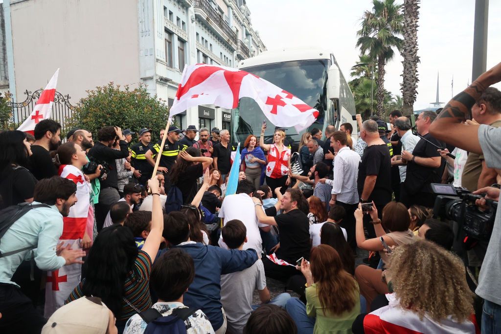 Protest przeciwko przybyciu rosyjskich turystów do Batumi - 31 lipca br.