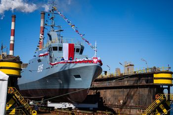 Kormoran II. Polski łowca min na defiladzie Wojska Polskiego