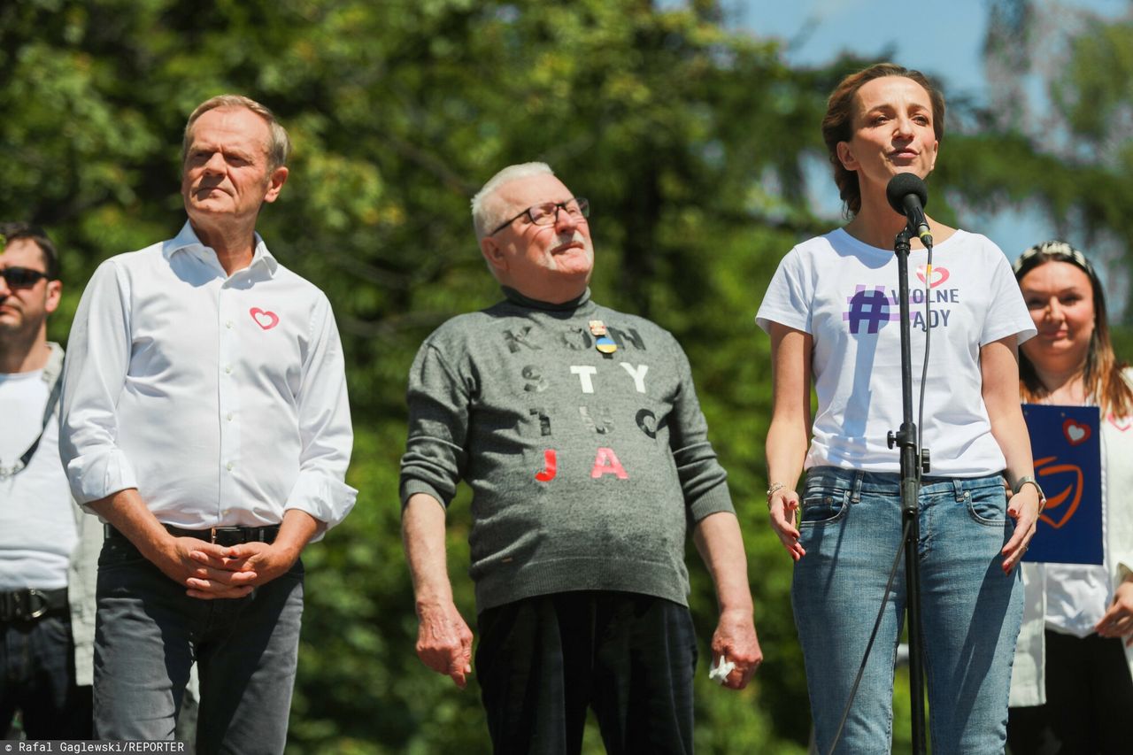 Sylwia Gregorczyk-Abram przemawiała w trakcie niedzielnego marszu w Warszawie