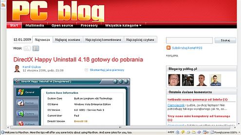 Nowa wersja Beta przeglądarki internetowej Maxthon 1