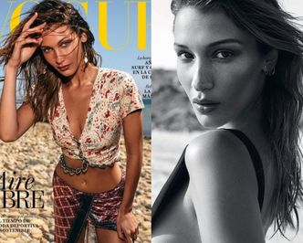 Naturalna Bella Hadid zażywa kąpieli słonecznej na okładce "Vogue'a"