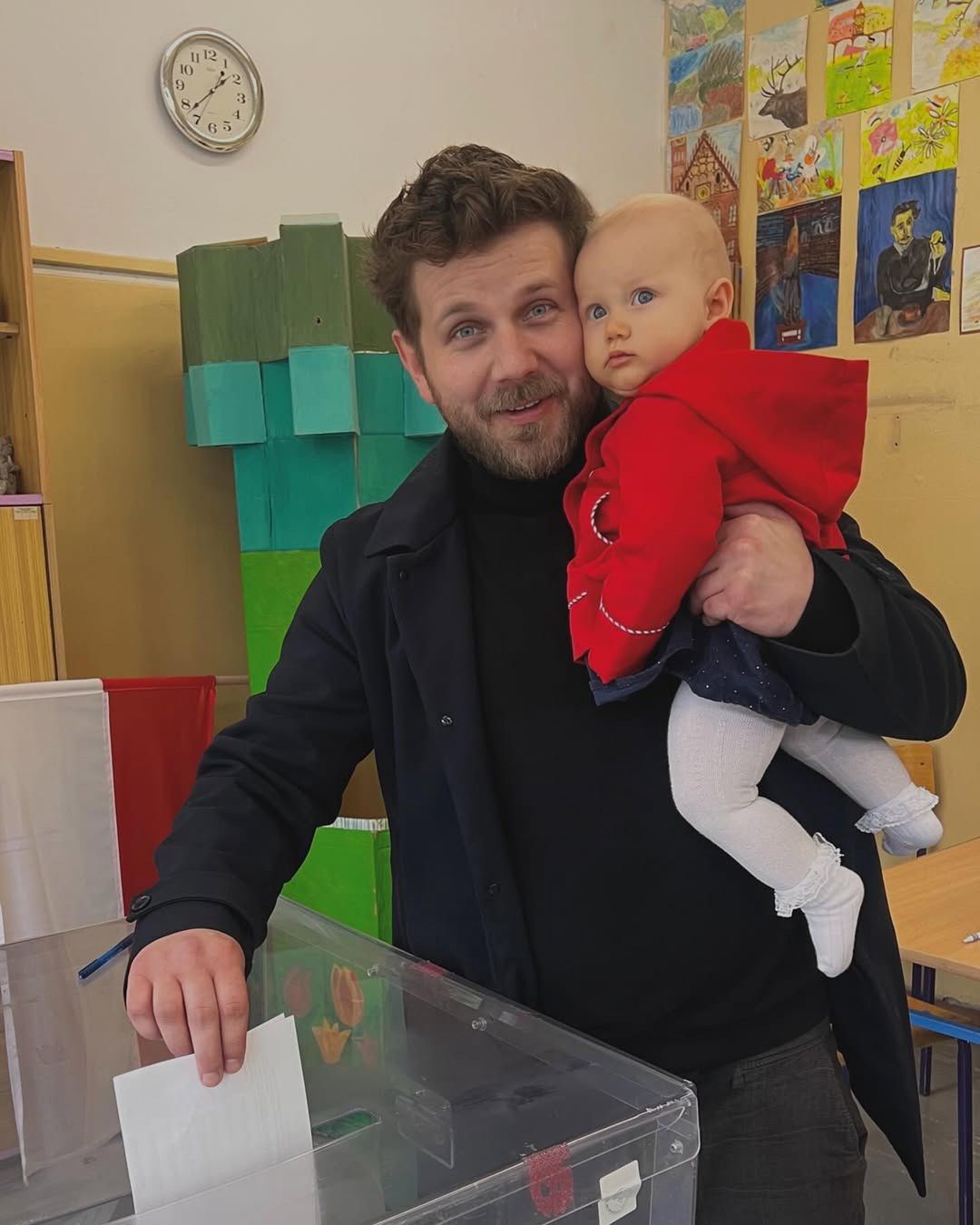 Antoni Królikowski z córką