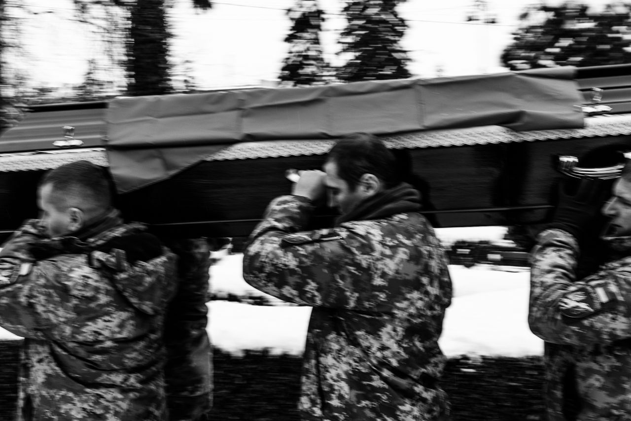 Soldiers are used to funerals.