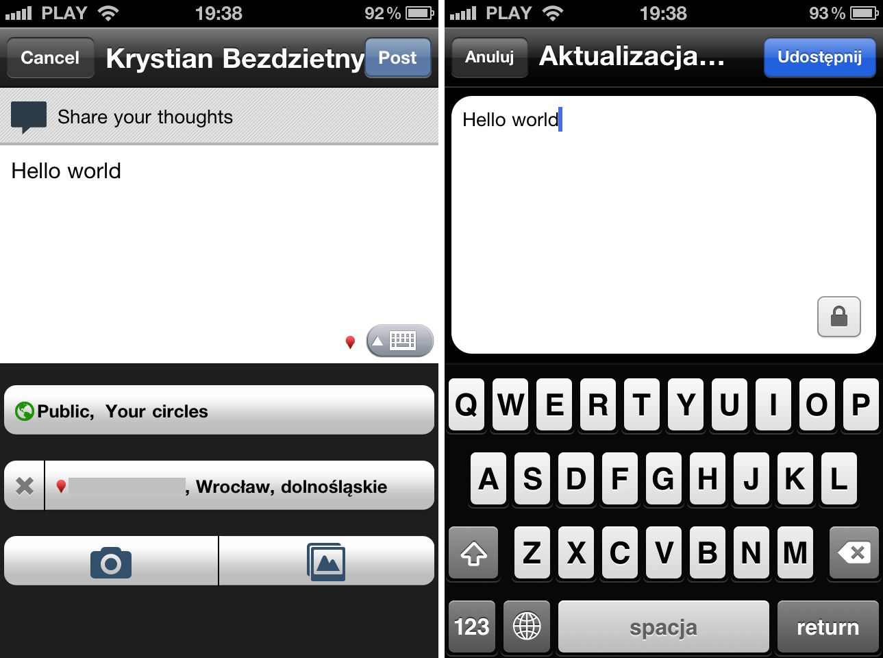 Facebook i Google+ dla iOS - porównanie aplikacji 5