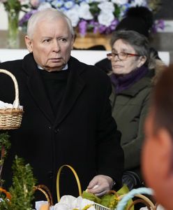 Jarosław Kaczyński święcił pokarmy. Przyszedł ze swoim koszyczkiem