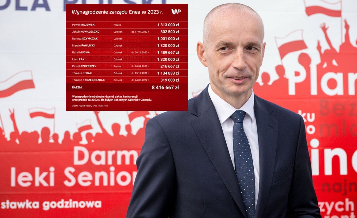 Rafał Mucha w zarządzie Enei w ubiegłym roku zarobił blisko  1,5 miliona złotych