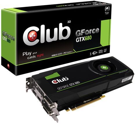 Club3D GeForce GTX 680 4 GB karta graficzna zdjęcie
