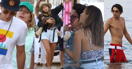 Julia Wieniawa i Nikodem Rozbicki dokazują na plaży w Gdyni w towarzystwie Jessiki Mercedes i Kuby Karasia (ZDJĘCIA)