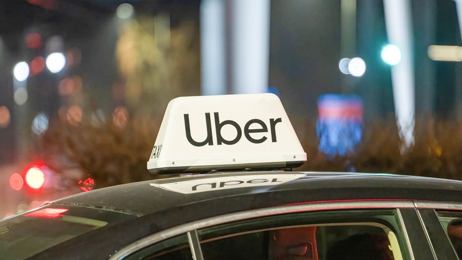 WARSAW, POLAND - 2024/02/29: A n Uber taxi cab seen in Warsaw. (Photo by Marek Antoni Iwanczuk/SOPA Images/LightRocket via Getty Images)