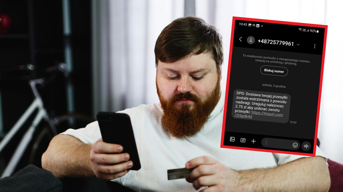 Oszuści wysyłają SMS-y o nadwadze przesyłki
