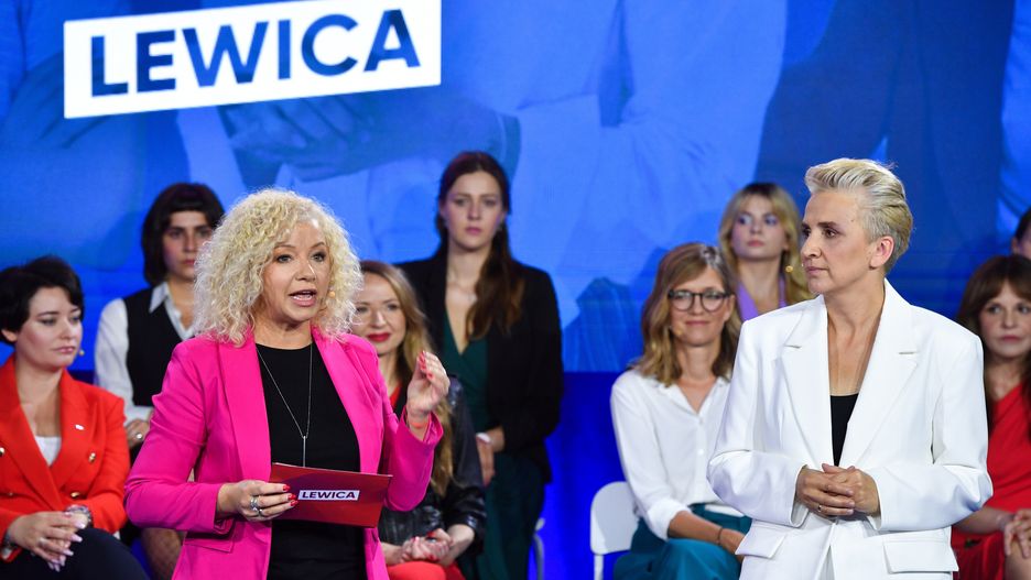 Katarzyna Kotula i Joanna Scheuring-Wielgus na konwencji Lewicy