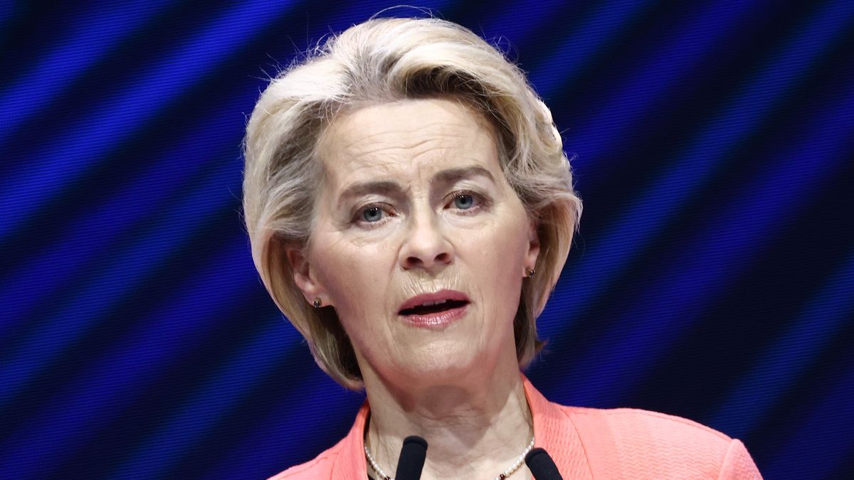 President of the European Commission Ursula von der Leyen speaks during the 16th European Economic Congress at the International Congress Centre in Katowice, Poland on May 07, 2024. (Photo by Beata Zawrzel/NurPhoto via Getty Images)