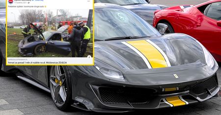 No i po ferrari. Rozbił cacko za ponad milion zł. Najsilniejsze V8 w historii