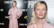 Agata Buzek zachwyca pastelową kreacją na premierze filmu "Ciemno, prawie noc" (FOTO)