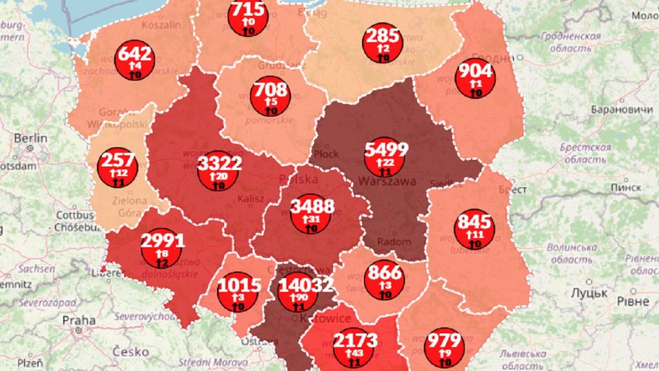 Koronawirus w Polsce. Aktualna mapa zarażeń