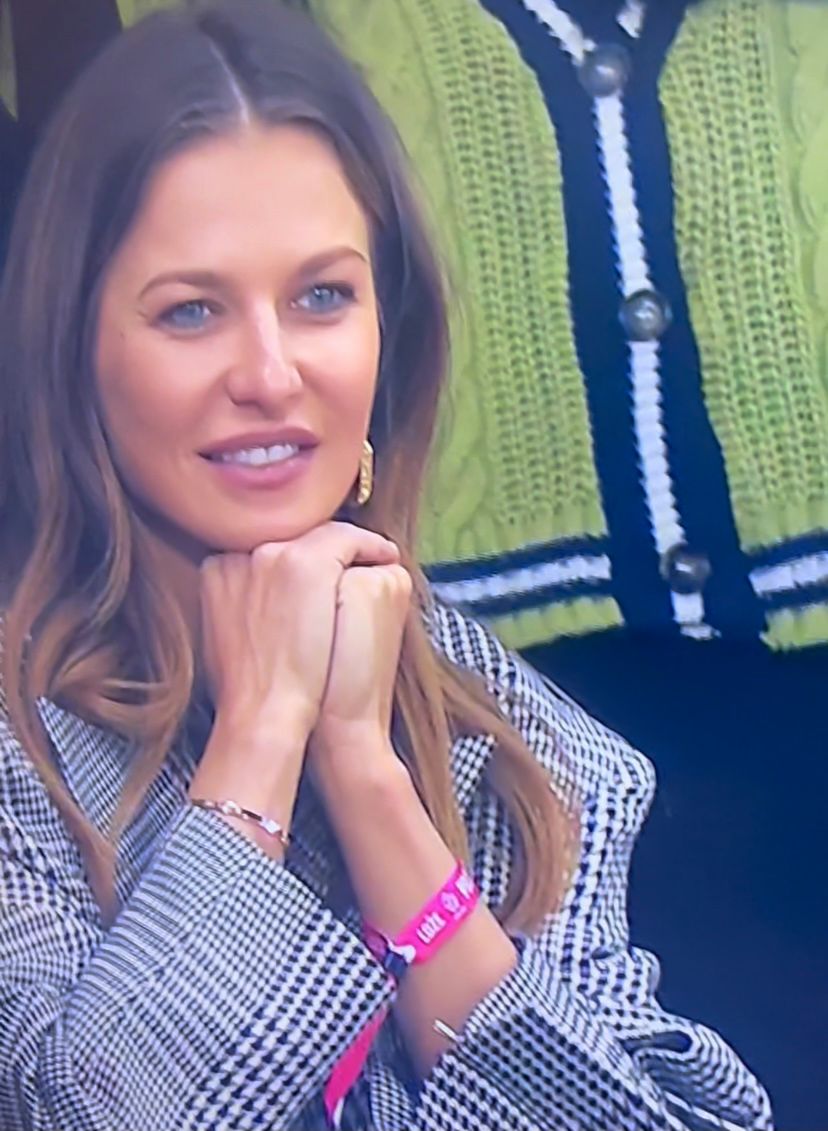 Anna Lewandowska na meczu Polska - Szwecja