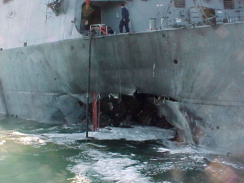Tak wyglądał okręt po ataku