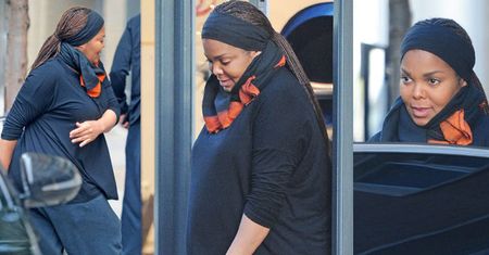 50-letnia ciężarna Janet Jackson wychodzi od lekarza w Londynie (ZDJĘCIA)