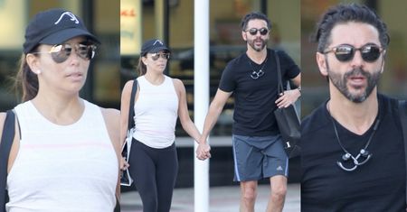 Eva Longoria z mężem idzie na siłownię. JEST W CIĄŻY? (ZDJĘCIA)