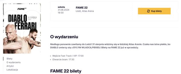 Trwa sprzedaż biletów na walkę Krzysztofa Włodarczyka w FAME 22